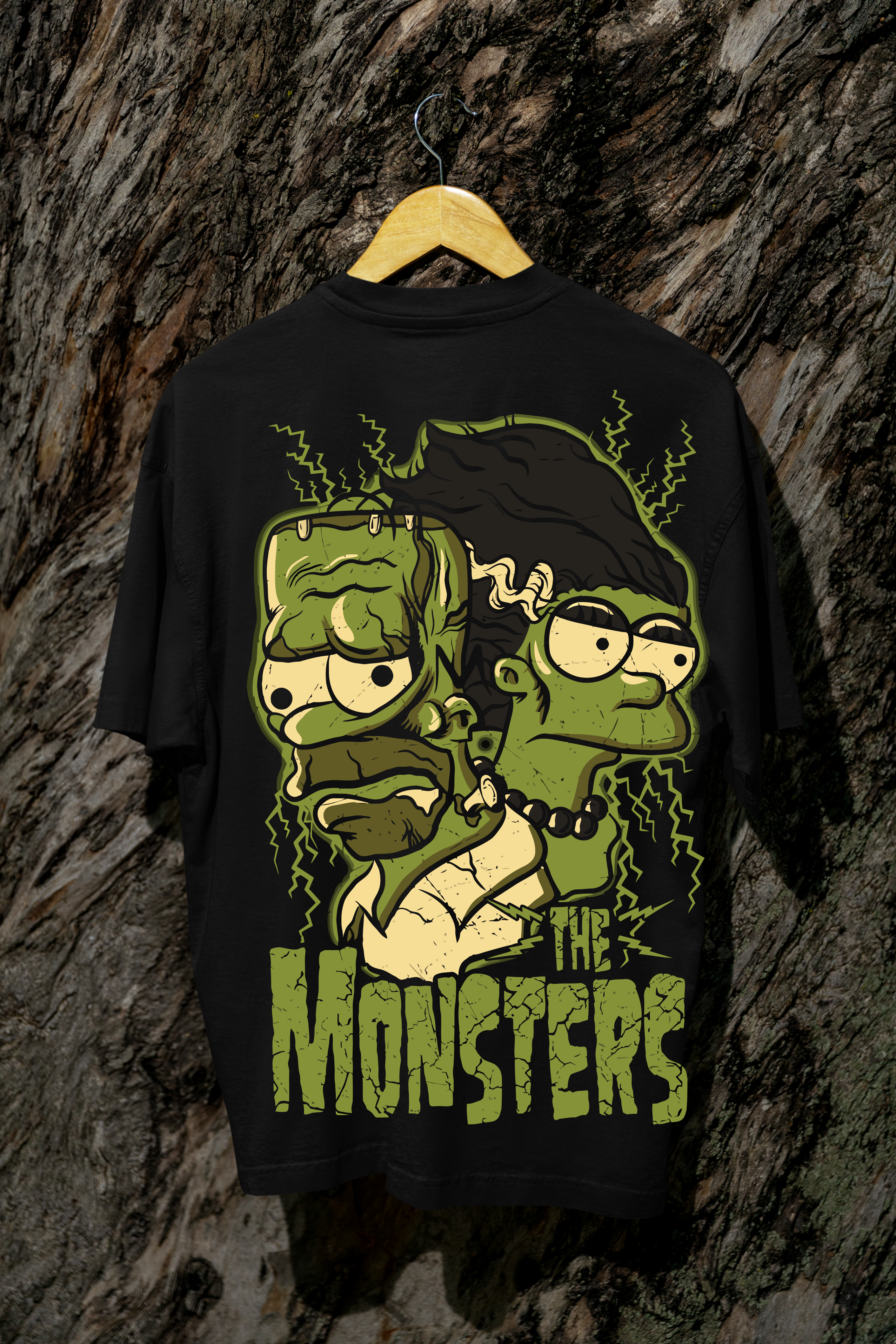 Men's Oversized Monster Black T-shirt