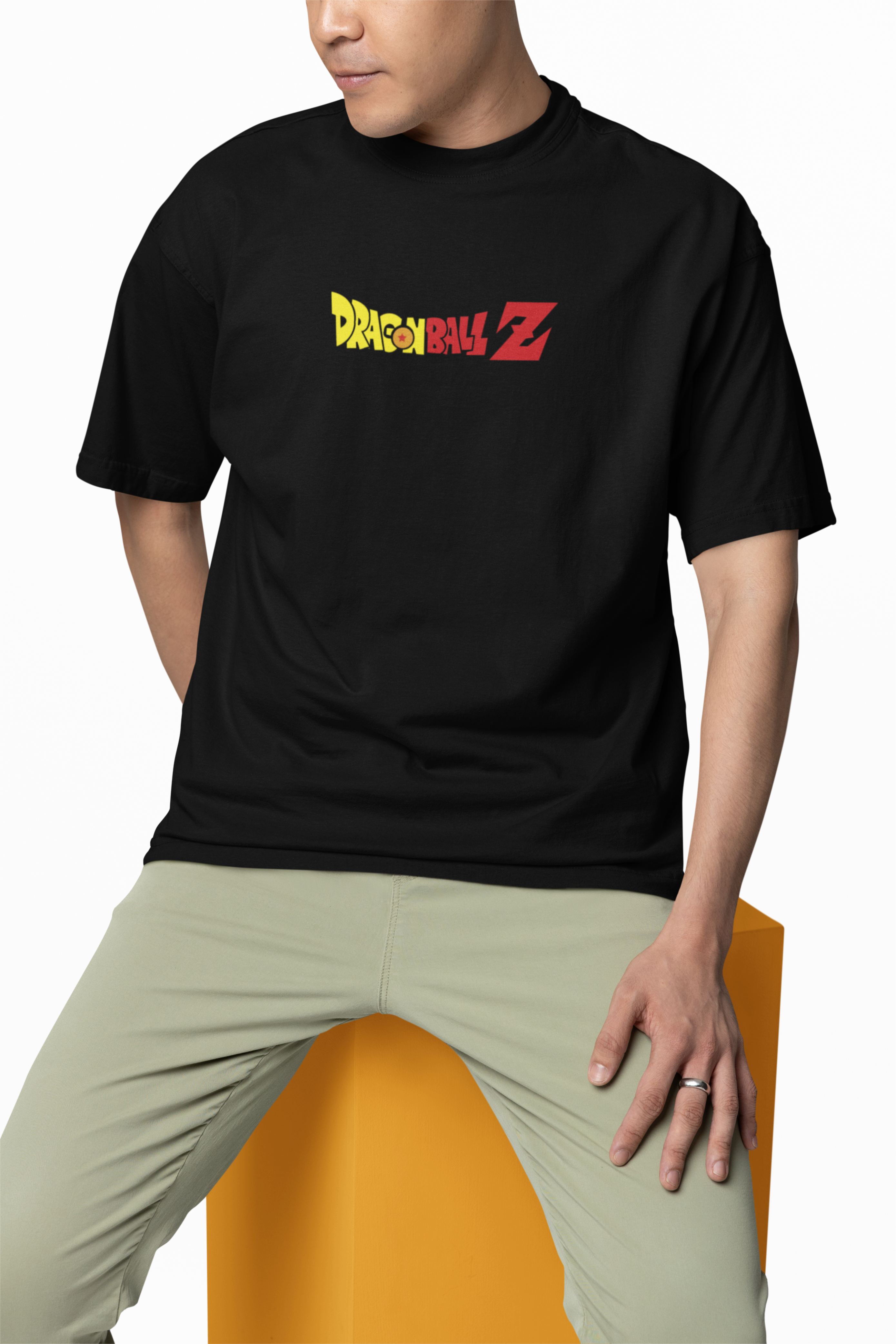 Dragon Ball Z Men's Oversized Black T-Shirt
