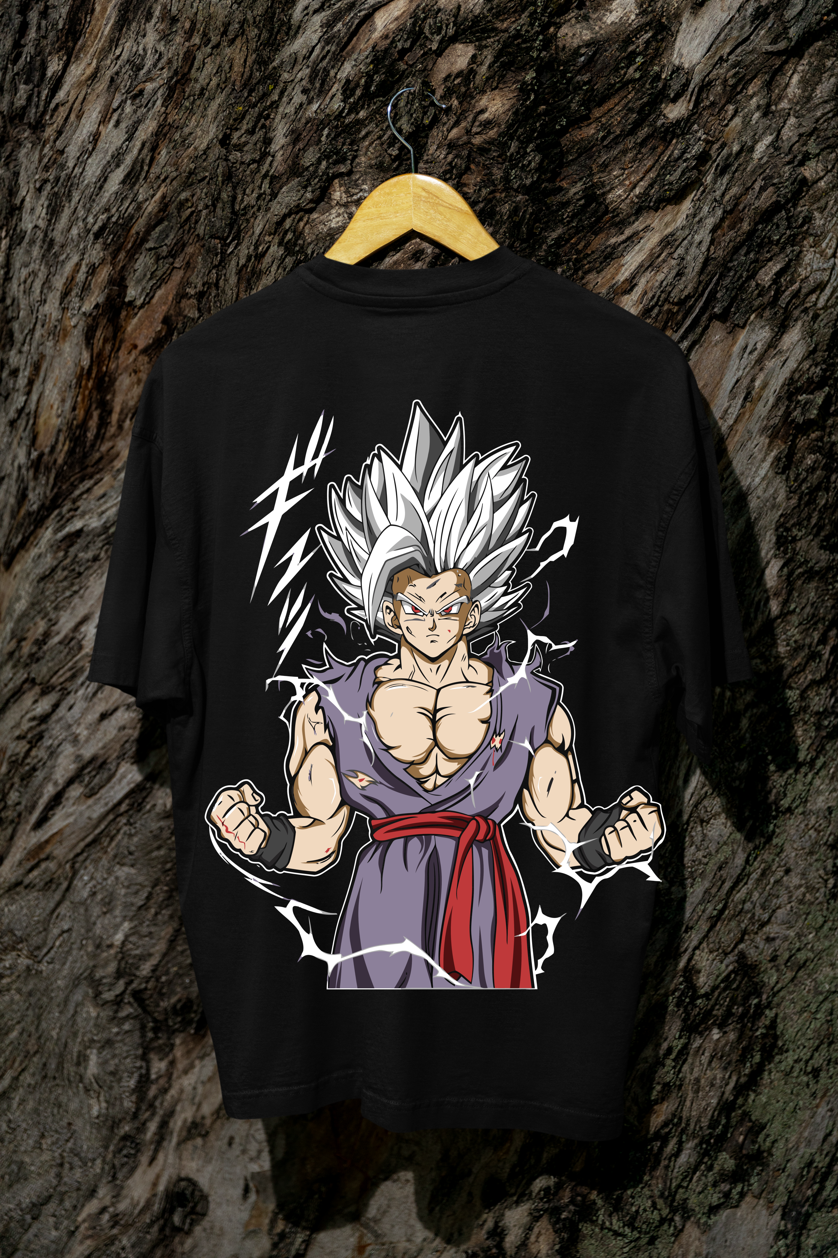 Dragon Ball Z Men's Oversized Black T-Shirt