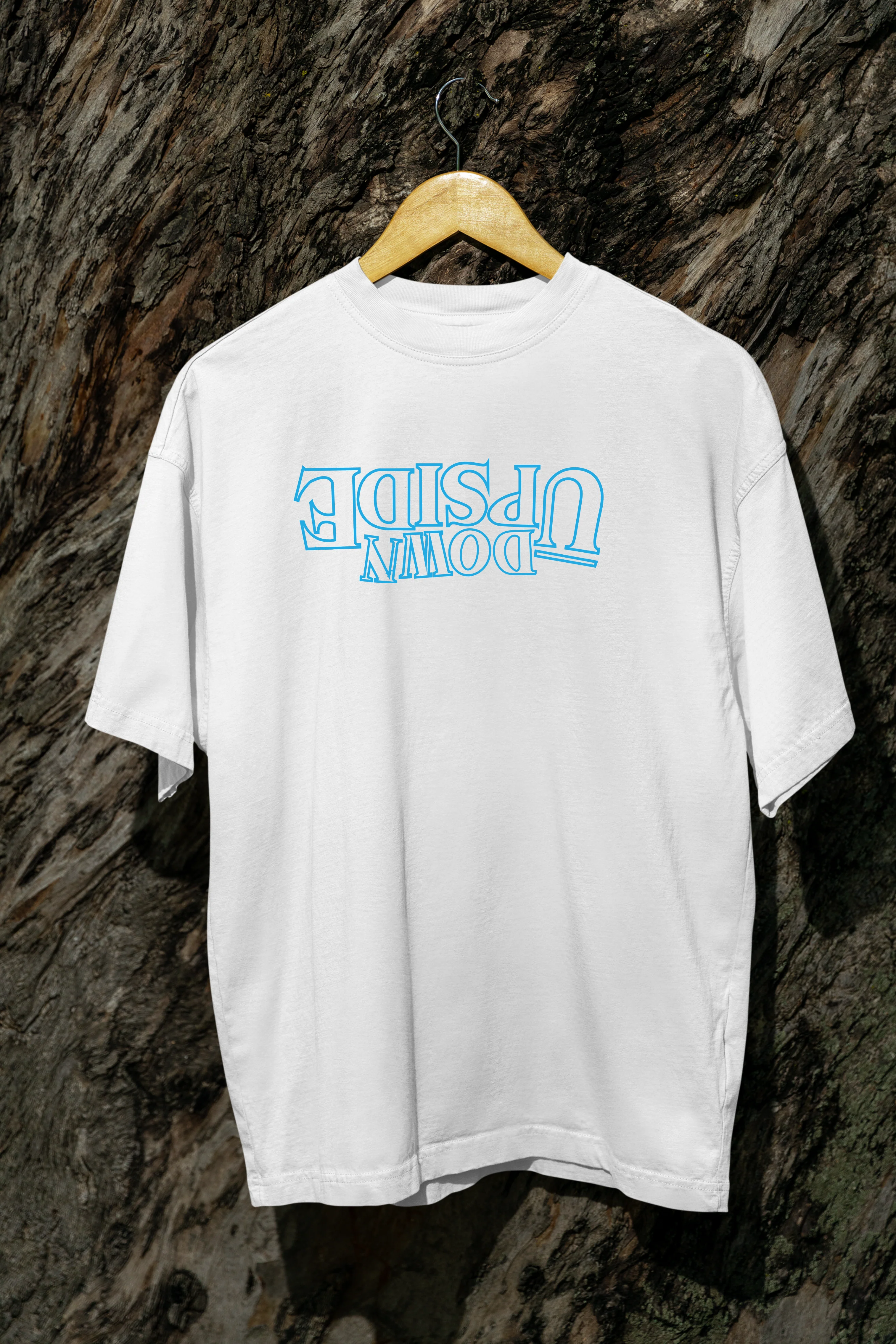 Upside Down 1984 Men's Oversized White T-Shirt