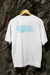 Upside Down 1984 Men's Oversized White T-Shirt