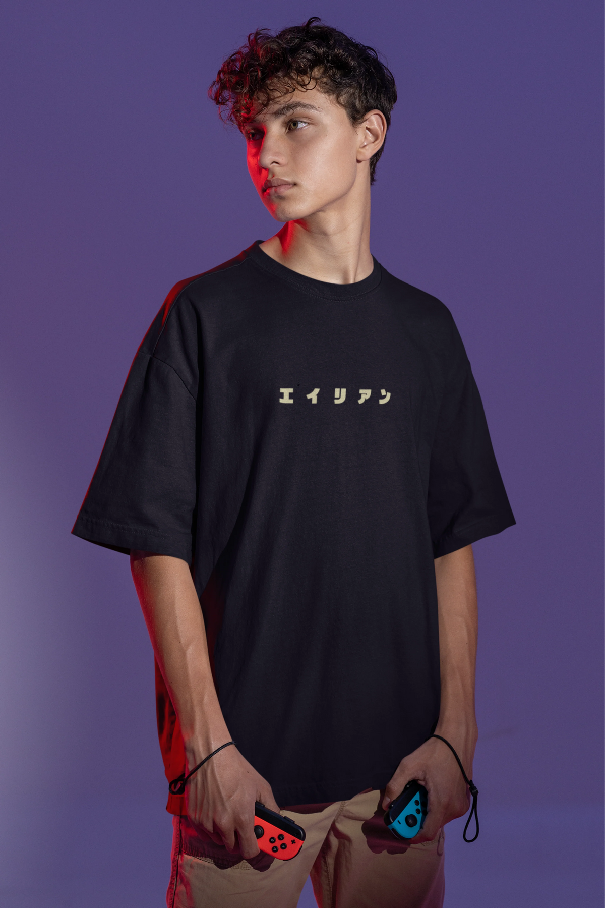 Retro Fusion Men's Black T-Shirt