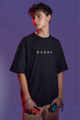 Retro Fusion Men's Black T-Shirt